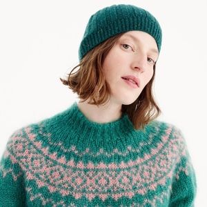 J. Crew Everyday Ribbed 100% Cashmere Hat Beanie